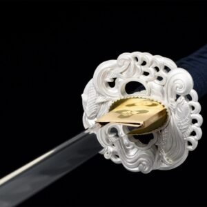 Ensemble Sabre Japonais Katana Wakizashi Blanc