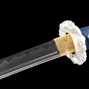 Ensemble Sabre Japonais Katana Wakizashi Blanc