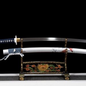 Ensemble Sabre Japonais Katana Wakizashi Blanc