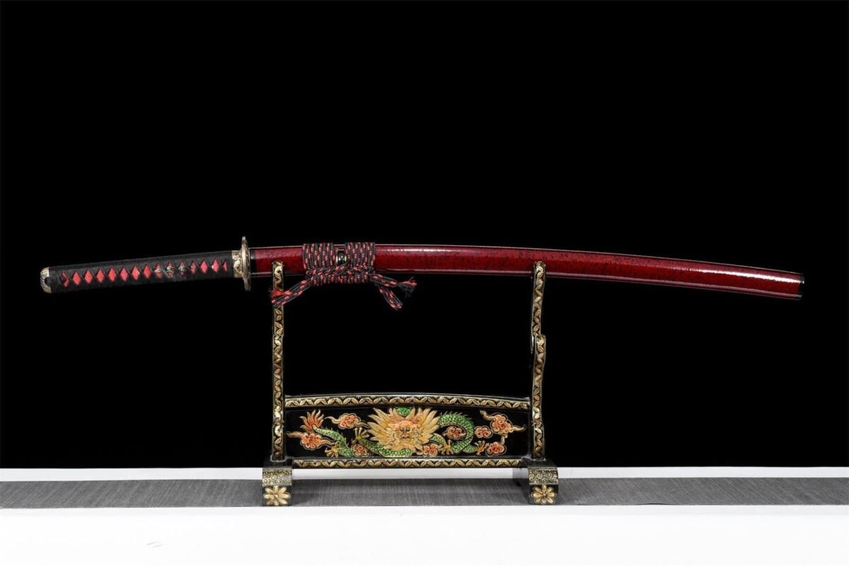 Katana Noire Et Rouge
