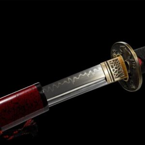 Katana Noire Et Rouge
