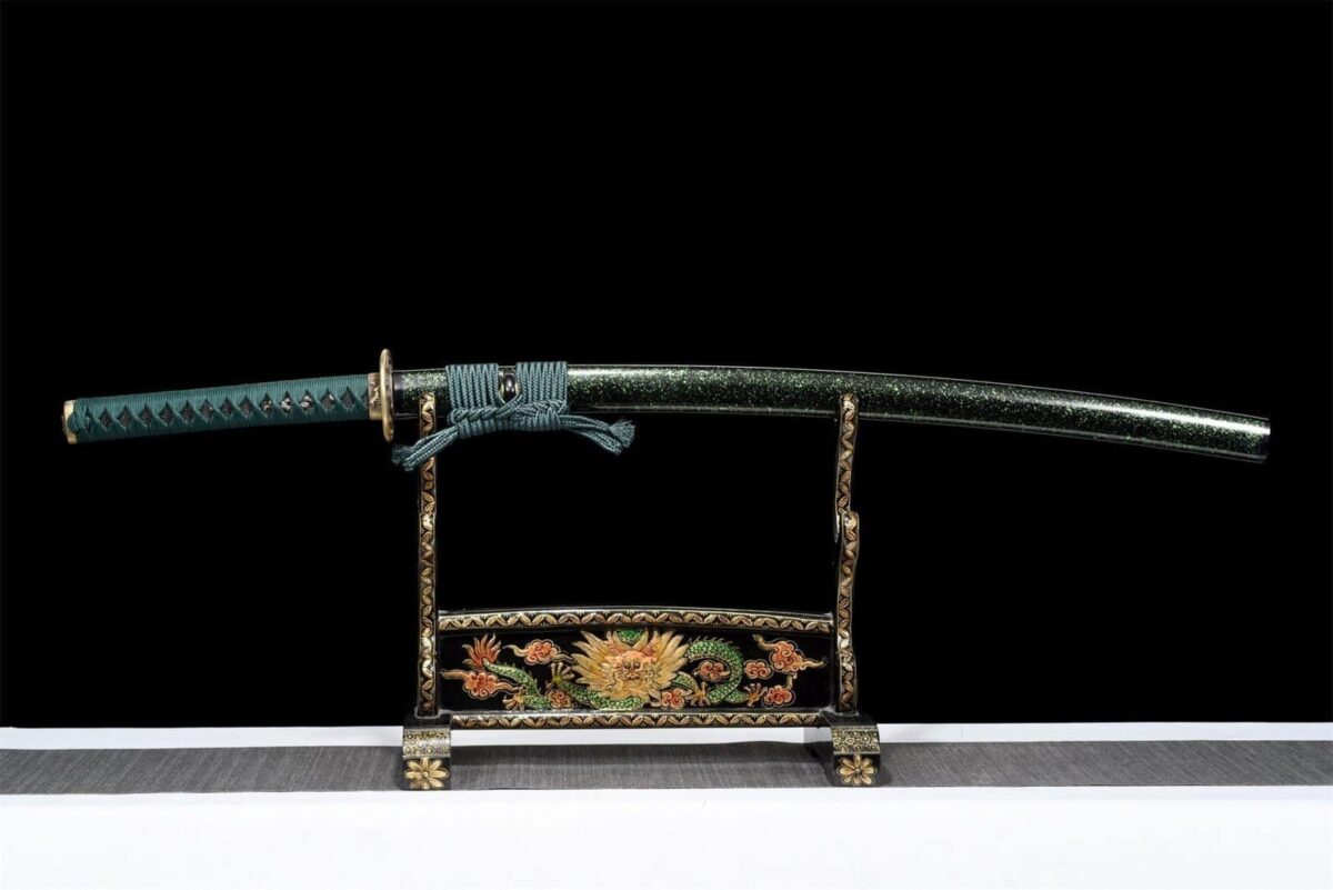 Katana Vert Et Noir
