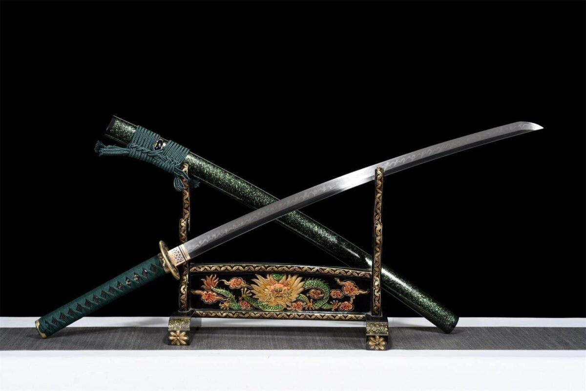 Katana Vert Et Noir