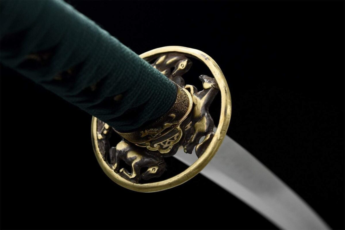 Katana Vert Et Noir