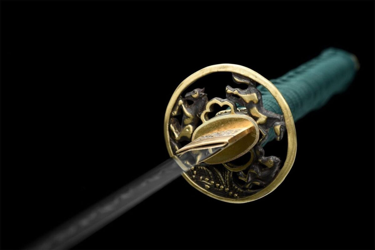 Katana Vert Et Noir