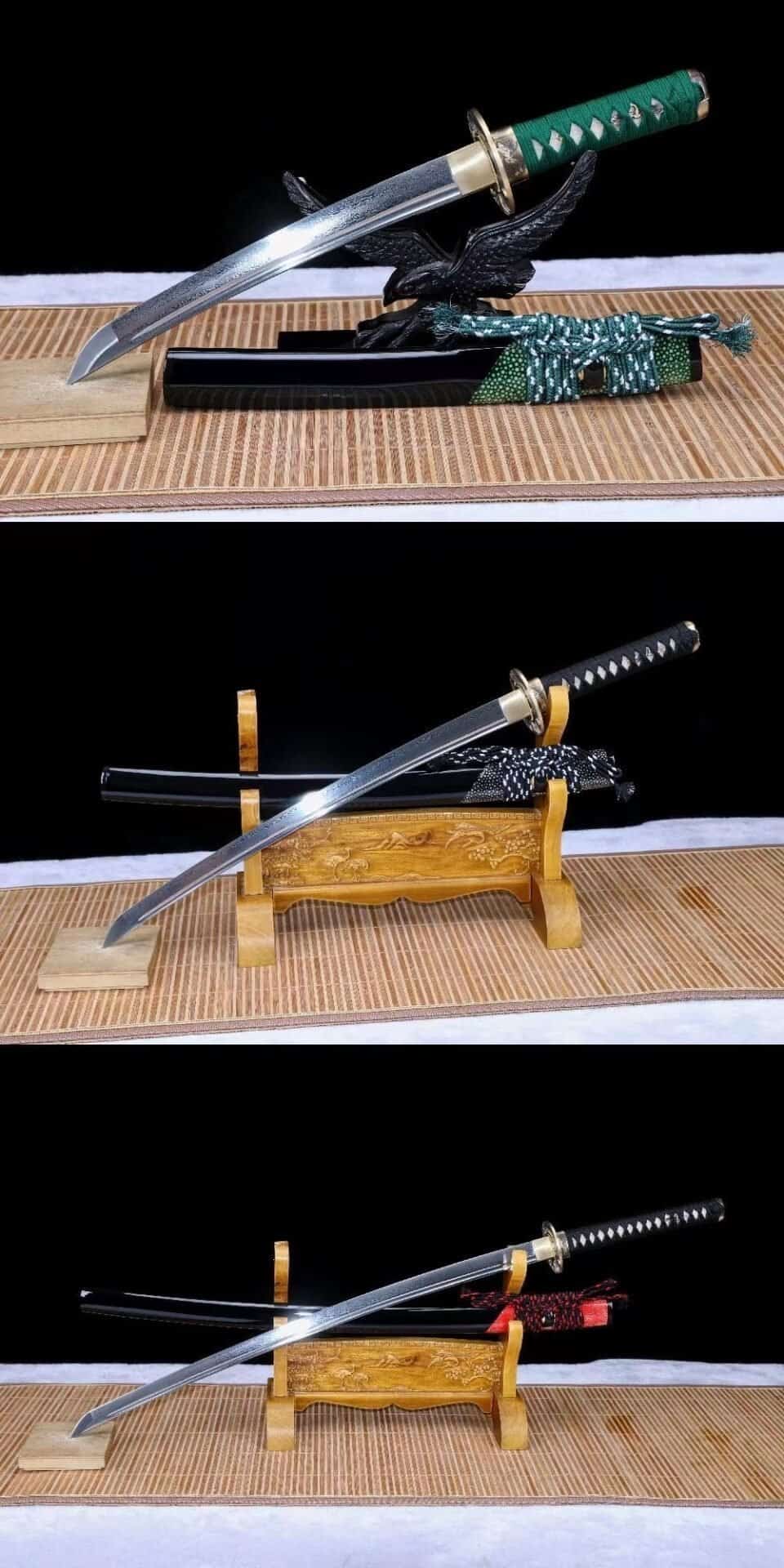 Set De 3 Sabres Noir Japonais