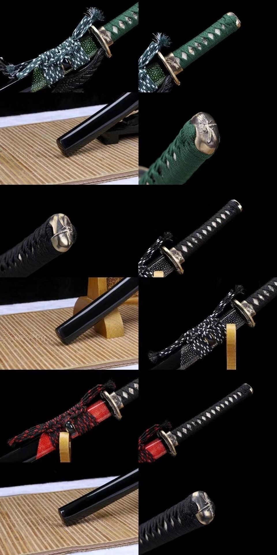 Set De 3 Sabres Noir Japonais