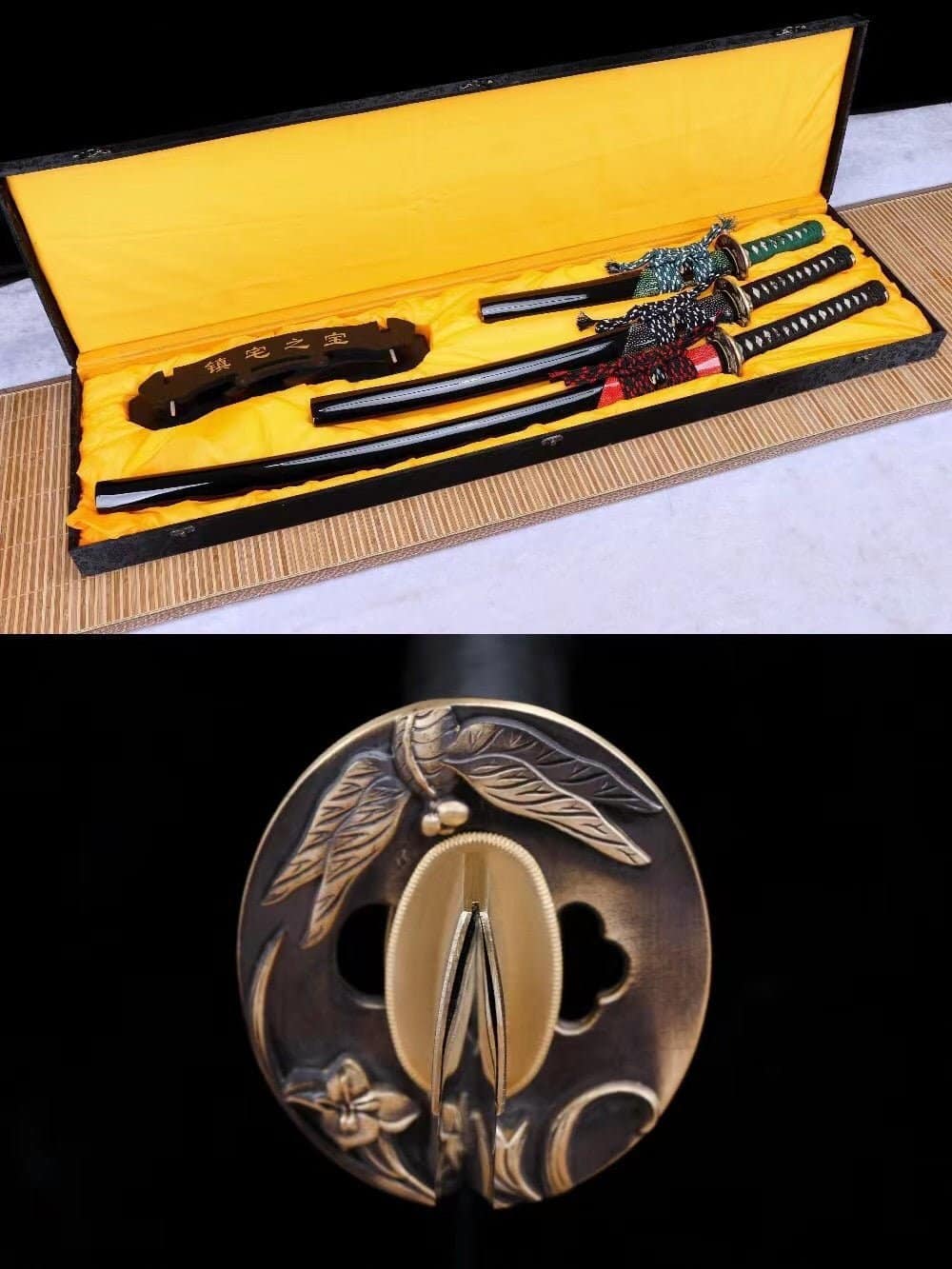 Set De 3 Sabres Noir Japonais